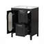 Meuble-lavabo avec lavabo, deux tiroirs et tablette réglable pour un rangement efficace et une conception moderne-4156670