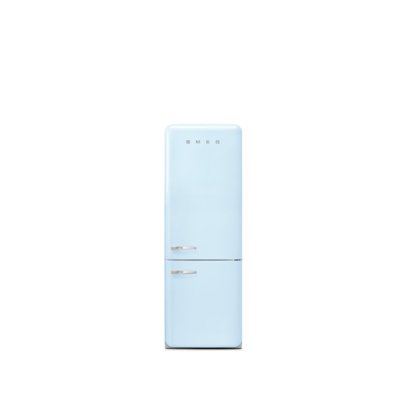 SMEG 27.8" Bottom Freezer 16.26 cu. ft. Energy Star Refrigerator, Left Handed, Pastel Blue