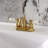 Kingston Brass Restoration Two-Handle 3-Hole Deck Mount 4" Centerset Bathroom Faucet-39104522