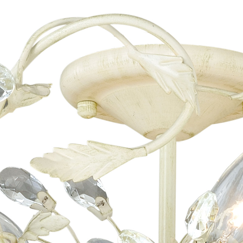 Ilia Semi Flush Mount, French Cream