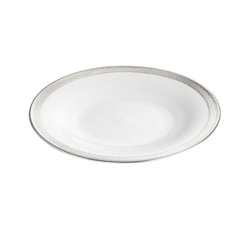Smith Handmade Porcelain Appetizer Plate, Platinum