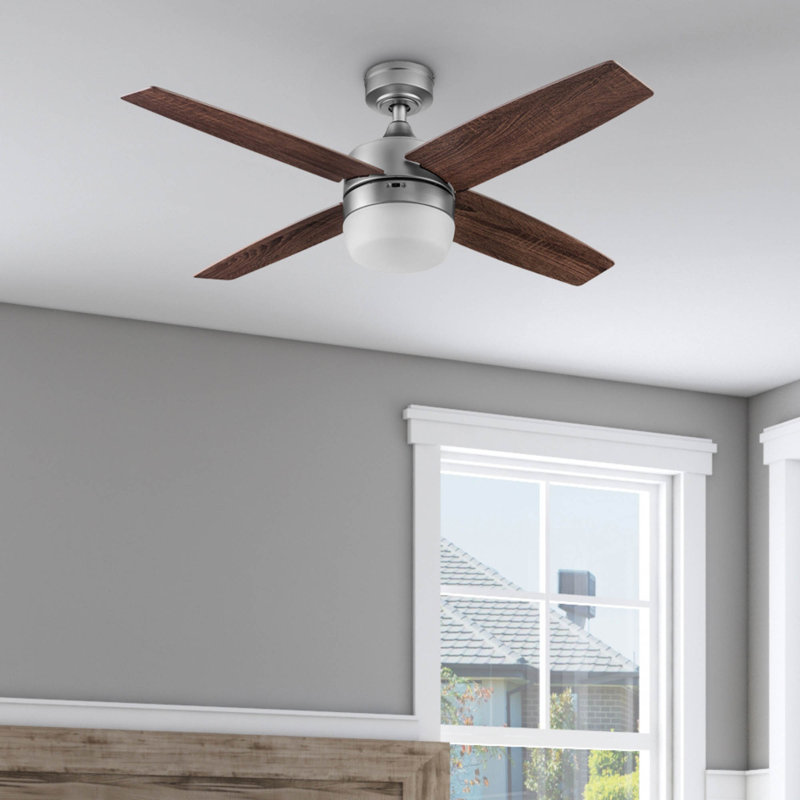 Frittelli 44'' Ceiling Fan with LED Lights and Remote Included, Pewter