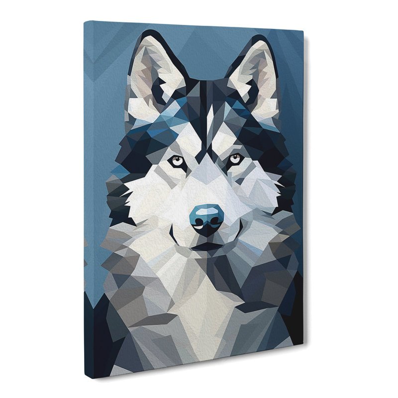 Husky Minimalism No.2 - Wrapped Canvas, 76cm H x 50cm W x 3cm D
