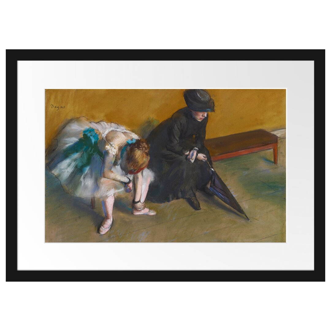 Gerahmter Kunstdruck Waiting von Edgar Degas