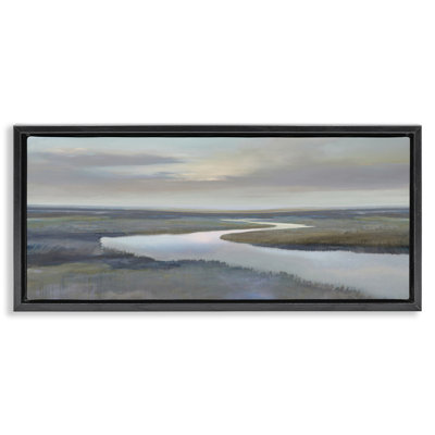 Foggy Riverbend Atmosphere Floating Frame, design by Christy McKee