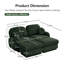 Canapé en forme de U en chenille avec repose-pieds mobile et assemblage facile-129025483