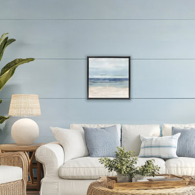 Cadre flottant doux bord de mer turquoise, design par Amber Sterling