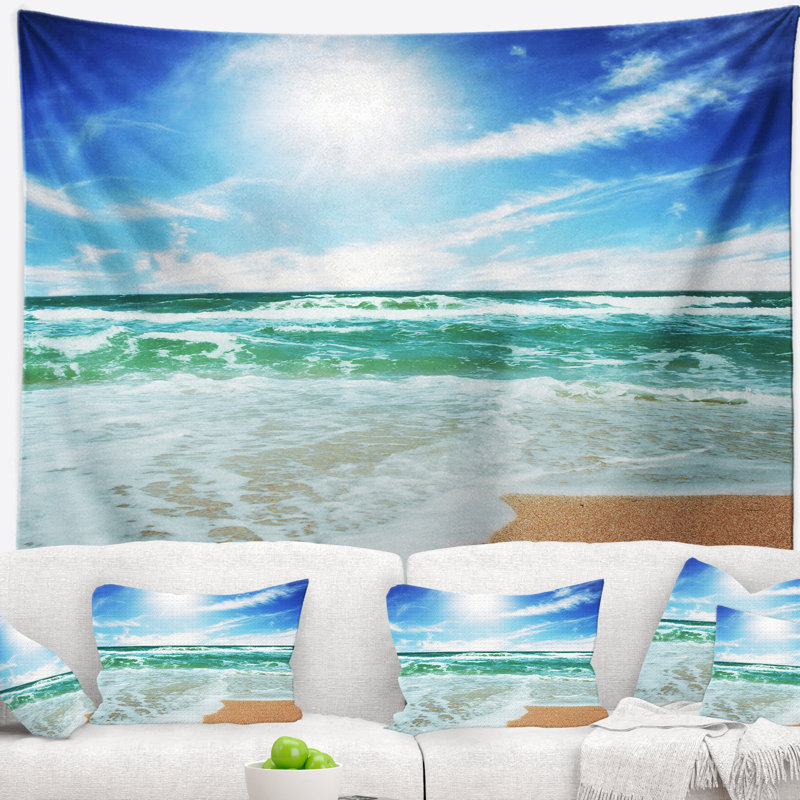 Tapisserie sur la plage, H 50 po x l 60 po