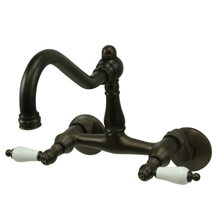 Double Handle Kitchen Faucet, Oil Rubbed Bronze