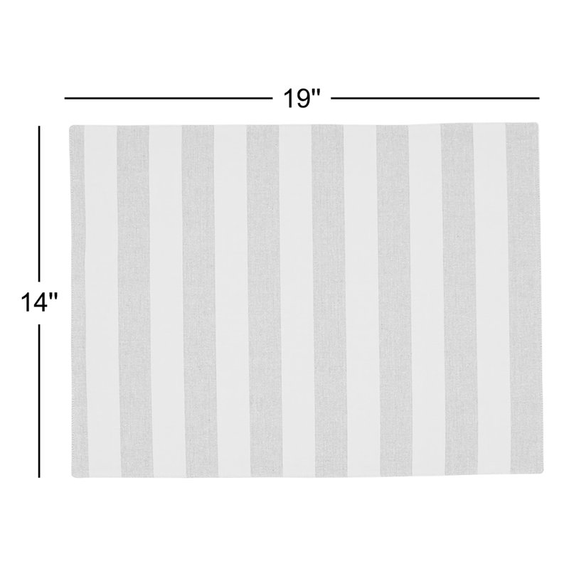 Essential Striped Placemat, Mustard/Bronze