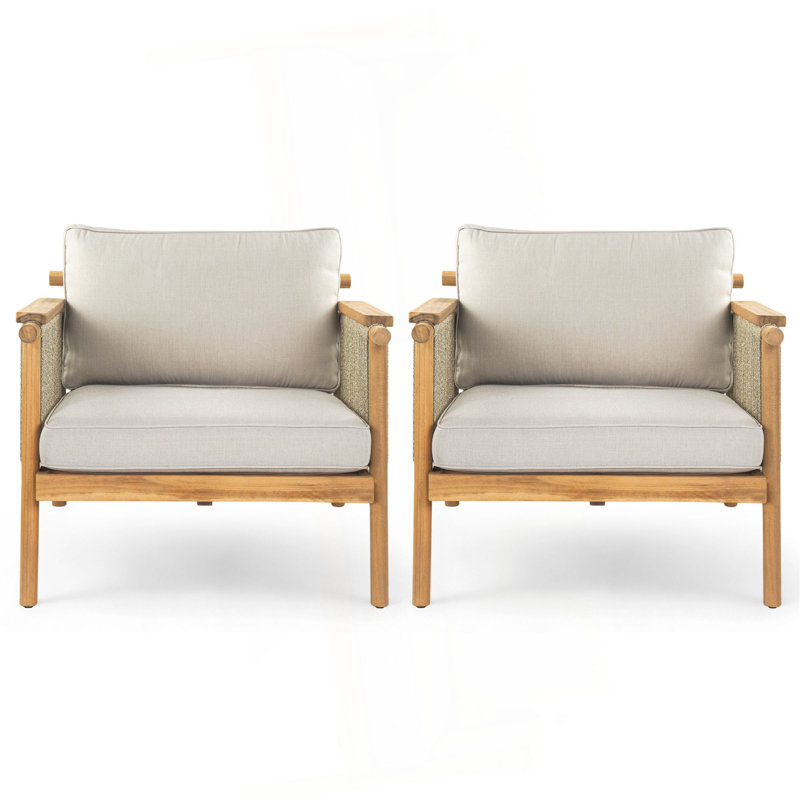 Fauteuil club d'extérieur Sumbawa, ensemble de 2