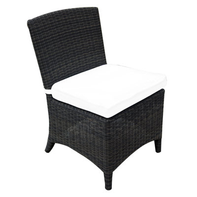 Bella Wicker Armless Outdoor Dining Chair