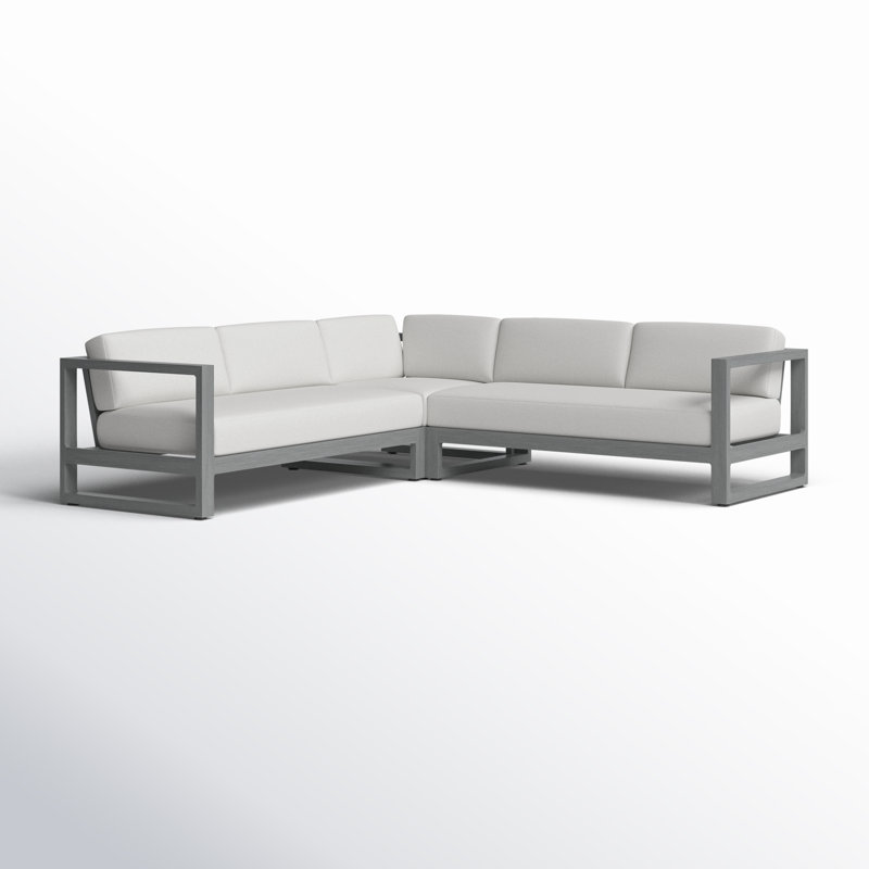 Redondo Patio Sectional with Sunbrella Cushions, Cast Silver Sunbrella®