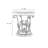 Modern Solid Wood  Iron End Table