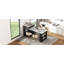 Îlot de cuisine 59,5 po avec table de salle à manger extensible, table de rangement avec rangement double-face, îlot de cuisine avec 2 tiroirs, prise de courant, tablettes latérales ouvertes, pour la cuisine, la salle à manger, noir-2115045277