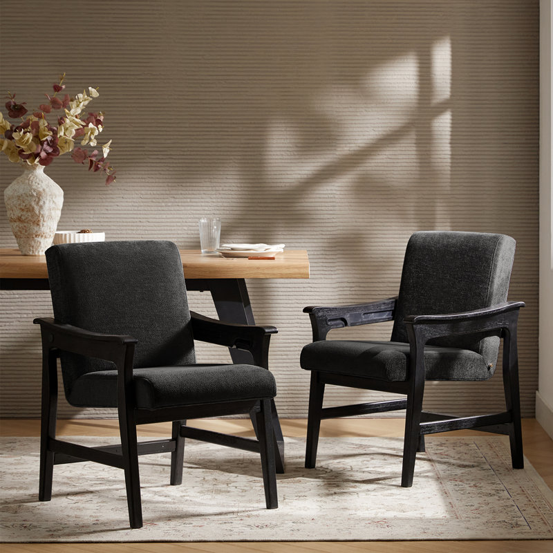 Upholstered Counter Stools, Black