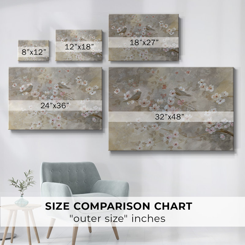 Toile tendue au début du printemps, H 12 po x l 18 po