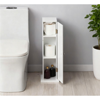 Petite armoire à papier de toilette, armoire de coin de salle de bain