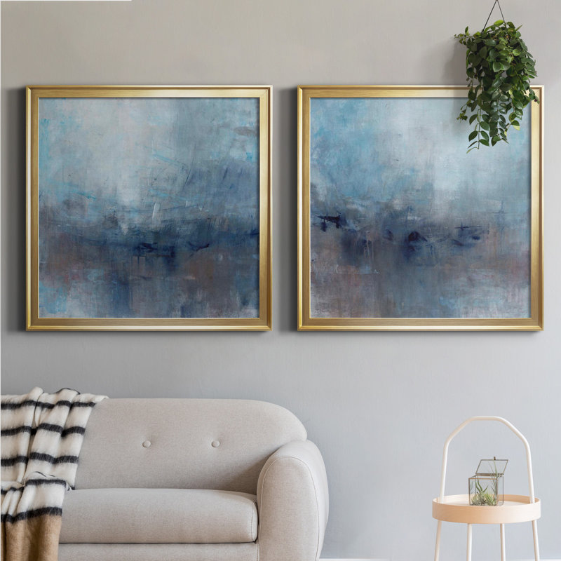 Kinetic Abstract I - Kinetic Abstract I - Ensemble de 2 reproductions d'art encadrées, H 26,5 po x l 53 po x P 1,5 po
