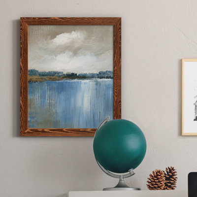 Vent et eau - Peinture sur toile encadrée