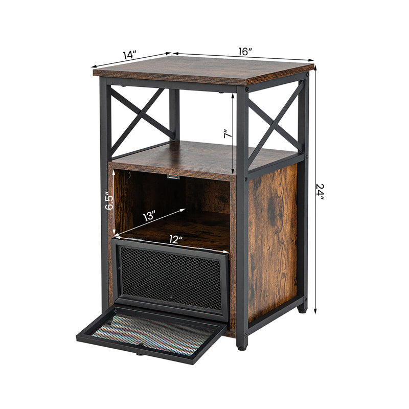 Table de chevet en fer