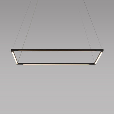 Luminaire suspendu géométrique 4 lumières DEL Z-Bar