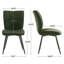 Chaises de salle à manger rembourrées en chenille avec dossier haut et pieds en métal pour cuisine-1280877870-1283415539