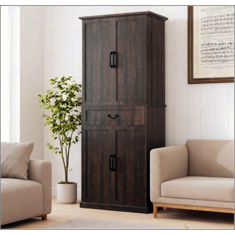 Armoire de cuisine à DEL de style moderne avec lumière à détection de mouvement et rangement polyvalent, idéale pour les cuisines organisées et élégantes.