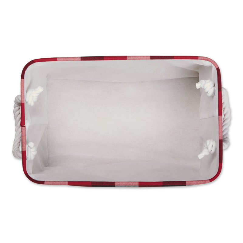 Bac en tissu, Cardinal rouge, H 12 po x l 10 po x P 16 po