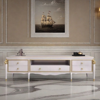 Light luxury high-end design sense TV cabinet
