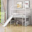 Lit mezzanine simple en bois avec glissade-1749567102