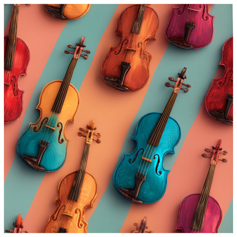 Édredon éclectique Violins Bedding Music, Lit simple