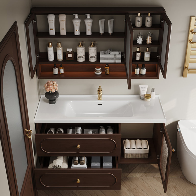 Armoire de salle de bain vintage français