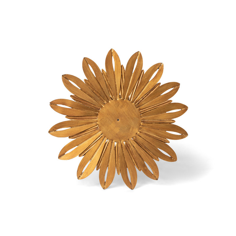 Metal Wall Decor, 6.5" H x 6.5" W x 1" D, Gold
