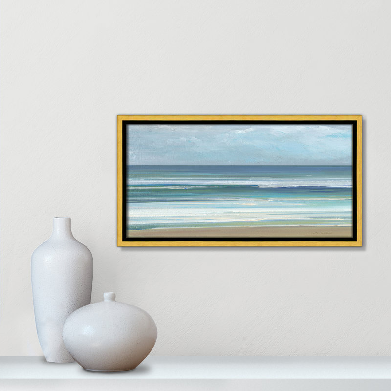 «Gentle Waves I» par Sally Swatland, H 9,5 po x l 17,5 po, Doré
