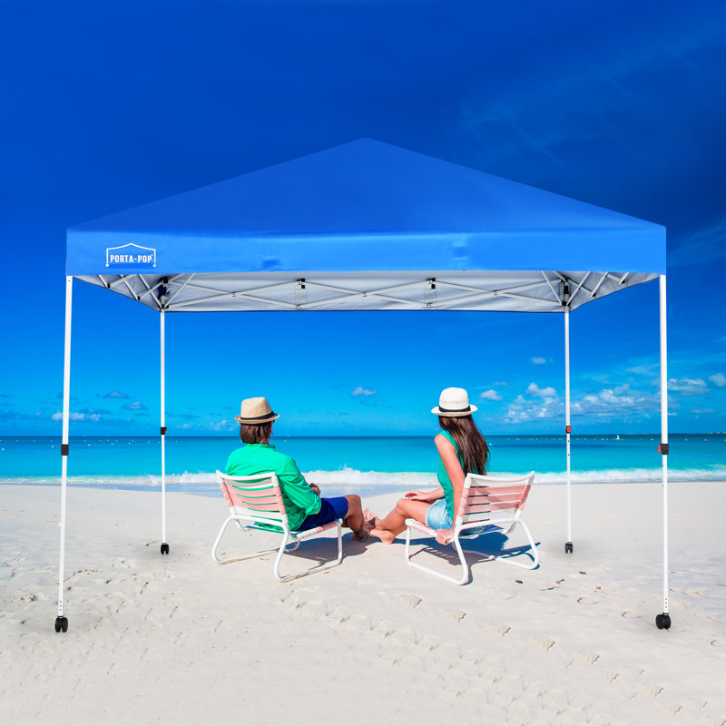 Auvent escamotable pliable, Bleu