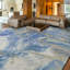 Canterbury Silk Abstract Area Rug in Blue-73602485