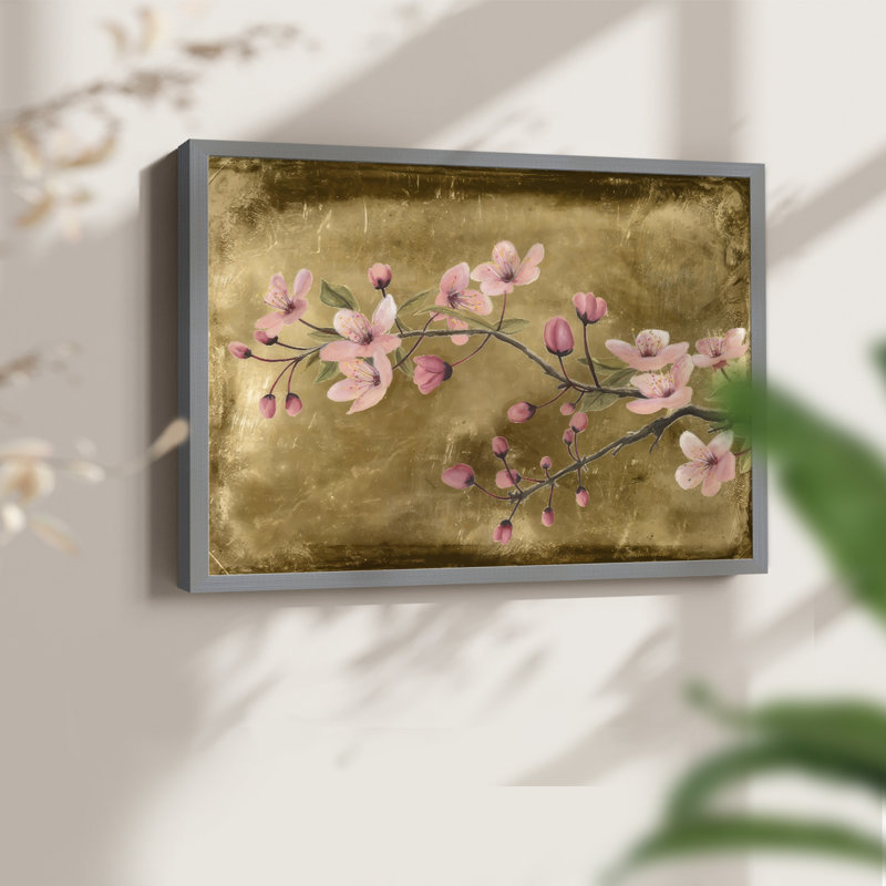 «Branch Blossoms I», reproduction encadrée, Gris, H 11 po x l 14 po