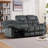 3-Piece Classic Microfiber Manual Reclining Living Room Set – 2 Recliners & Sofa-1145460590