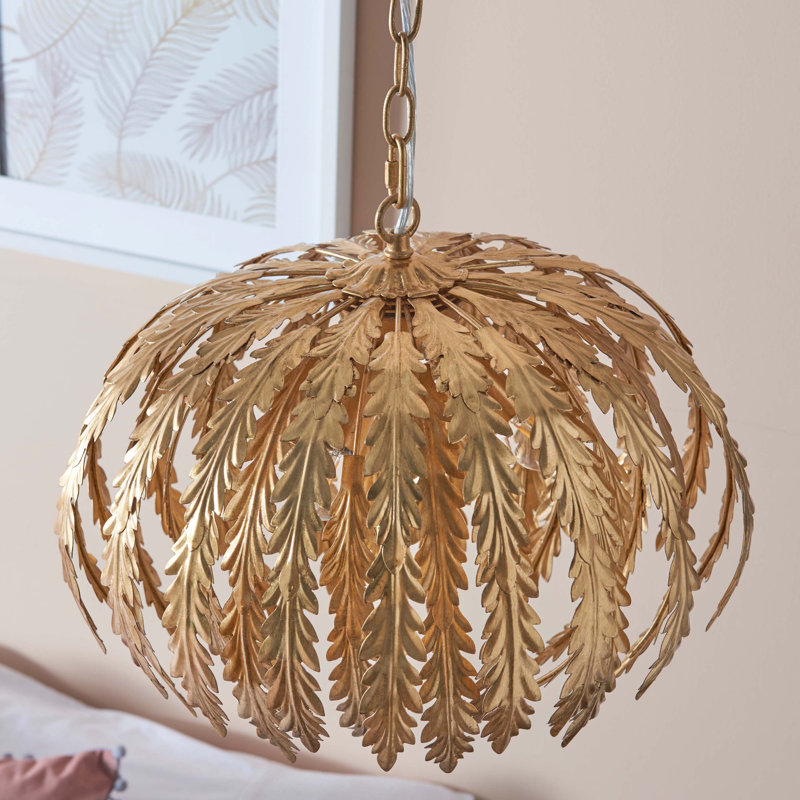 Jalynn 3 - Light Unique/Statement Pendant, Gold