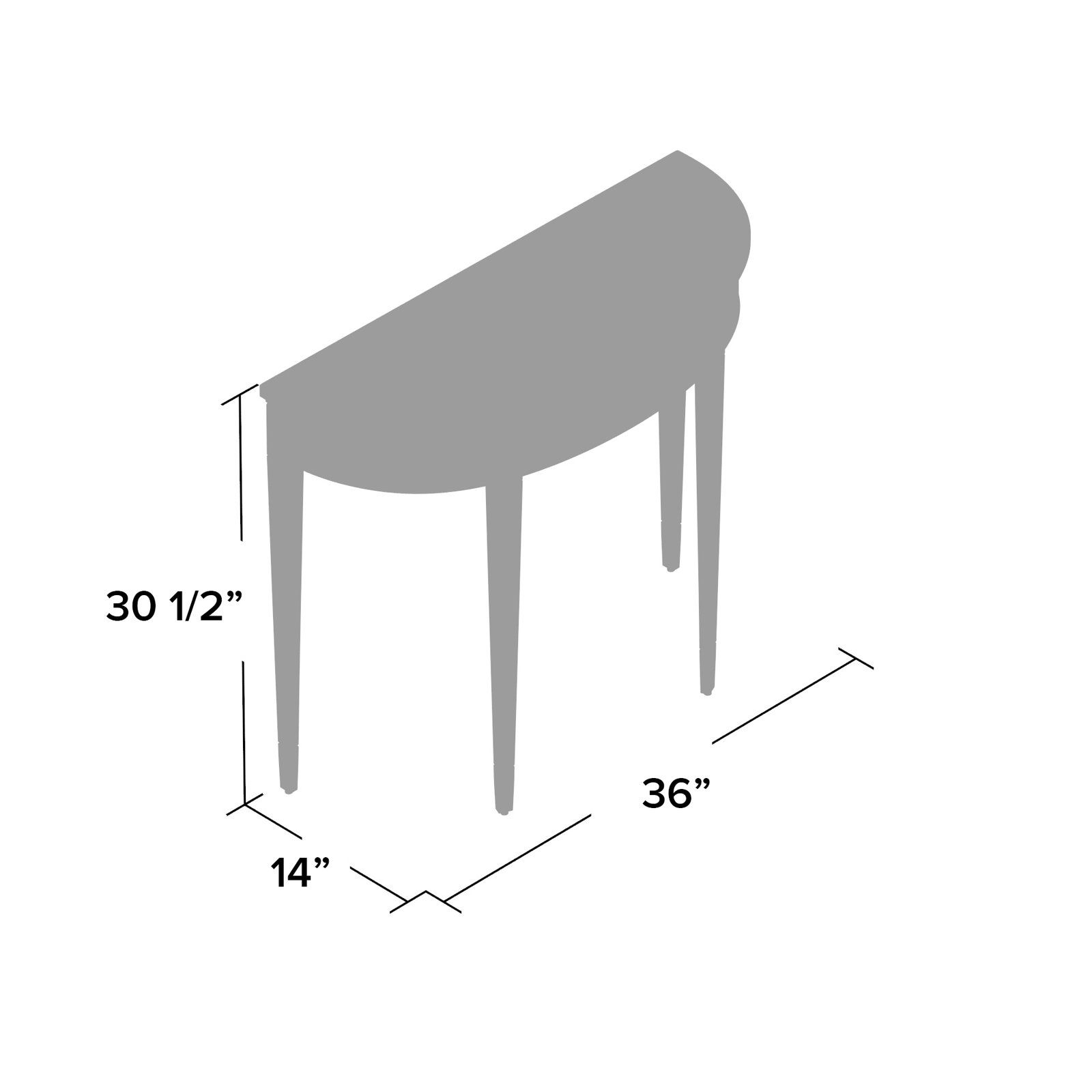 Kal 36'' Console Table, Mahogany