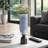 Frosted Textured Glass Vase for Table Home Decor - Elongated Tall Flower Vase Design Accent for Living Room Styling and Display - Blue & Silver-860176838