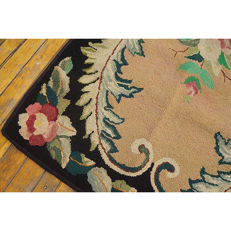 Tapis antique à motif de médaillons floraux de style européen