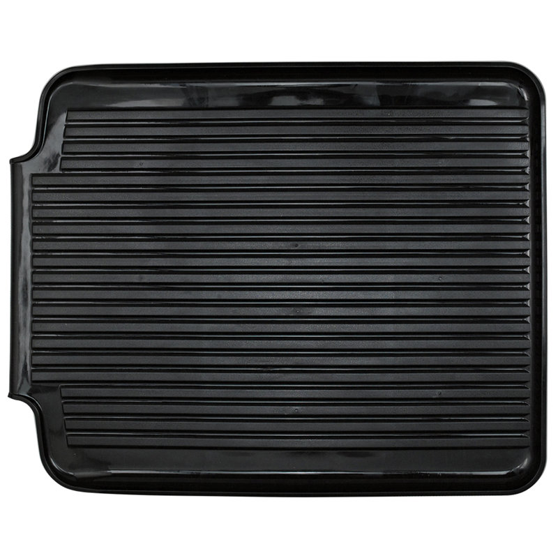 Black Plastic Ridged Dish Drain Board