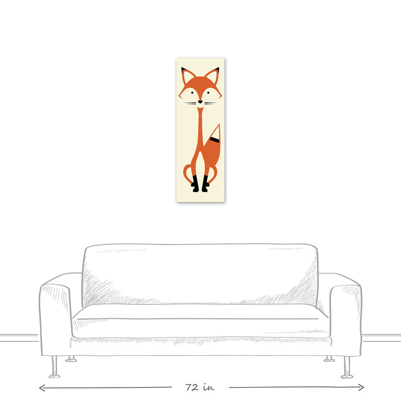 Reproduction d’art sur toile mod Fox, H 36 po x l 12 po x P 1,25 po, Sans cadre