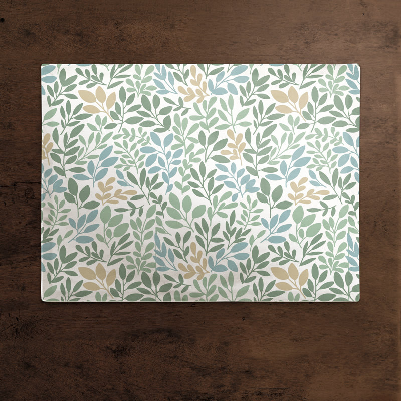 Polyester Leaf Design Rectangle Placemat