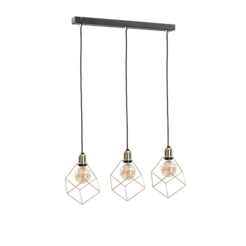 Bohannon 3 - Light Gold Geometric Pendant