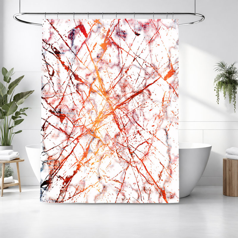 Abstract Shower Curtain, 72" H x 70" W