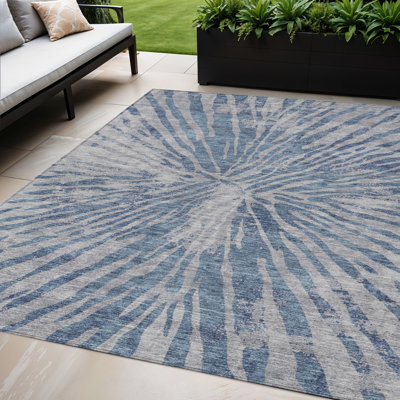 Tapis intérieur lavable abstrait argenté 5 pi x 8 pi