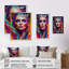 «Dynamic Feather Woman Portrait II», impression sur toile-1800523278-1800523279